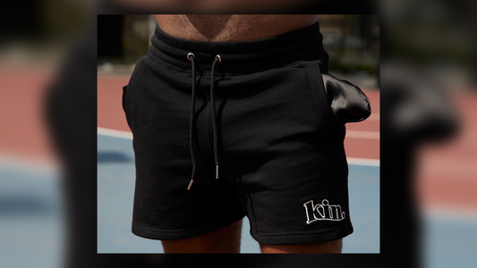 Close up of KIN Apparel's Pink Shorts