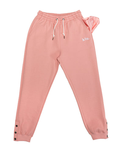 Pink Ankle Snap Joggers - KIN Apparel