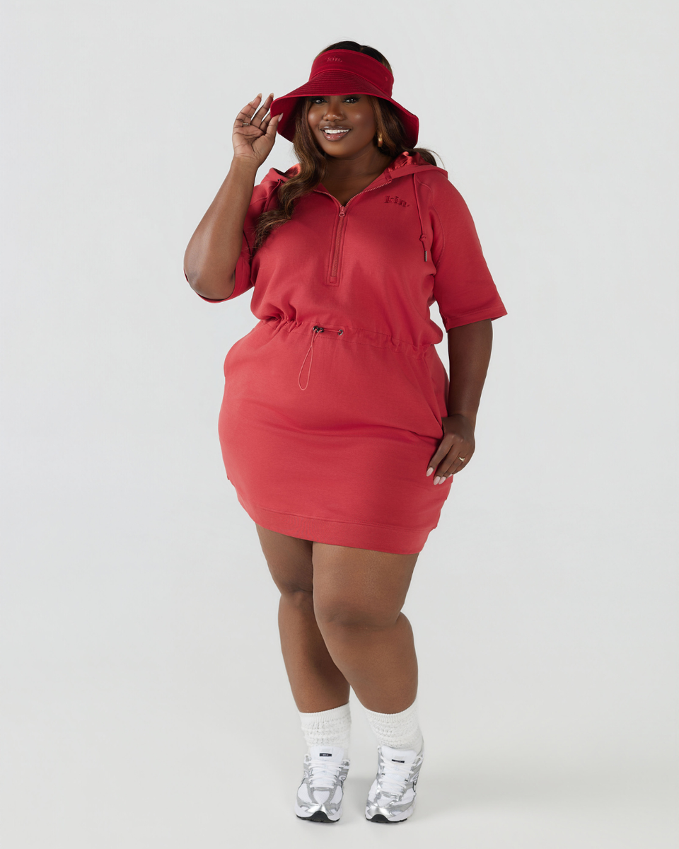 hoodie dress women Red Quarter-Zip Drawstring Satin Lined M / Red honkin’ word Women’s Swimming Suits Size:L (US 6) swan lake, ballerina dress