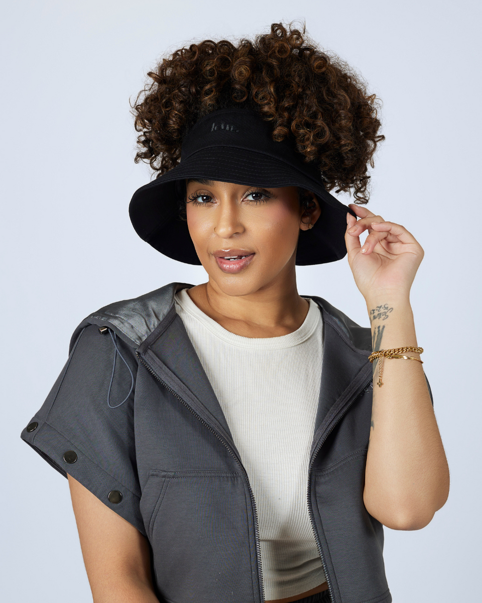 Black Satin Lined Sun Visor