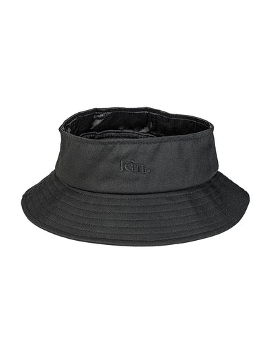 Black Puff Satin Lined Bucket Hat - KIN Apparel