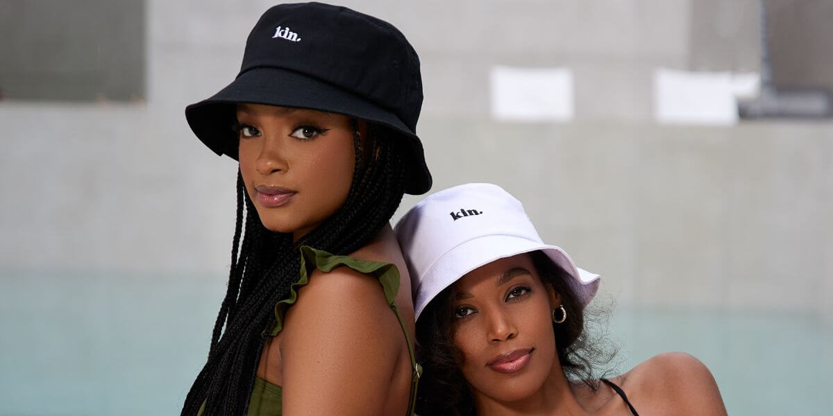 satin-lined bucket hats