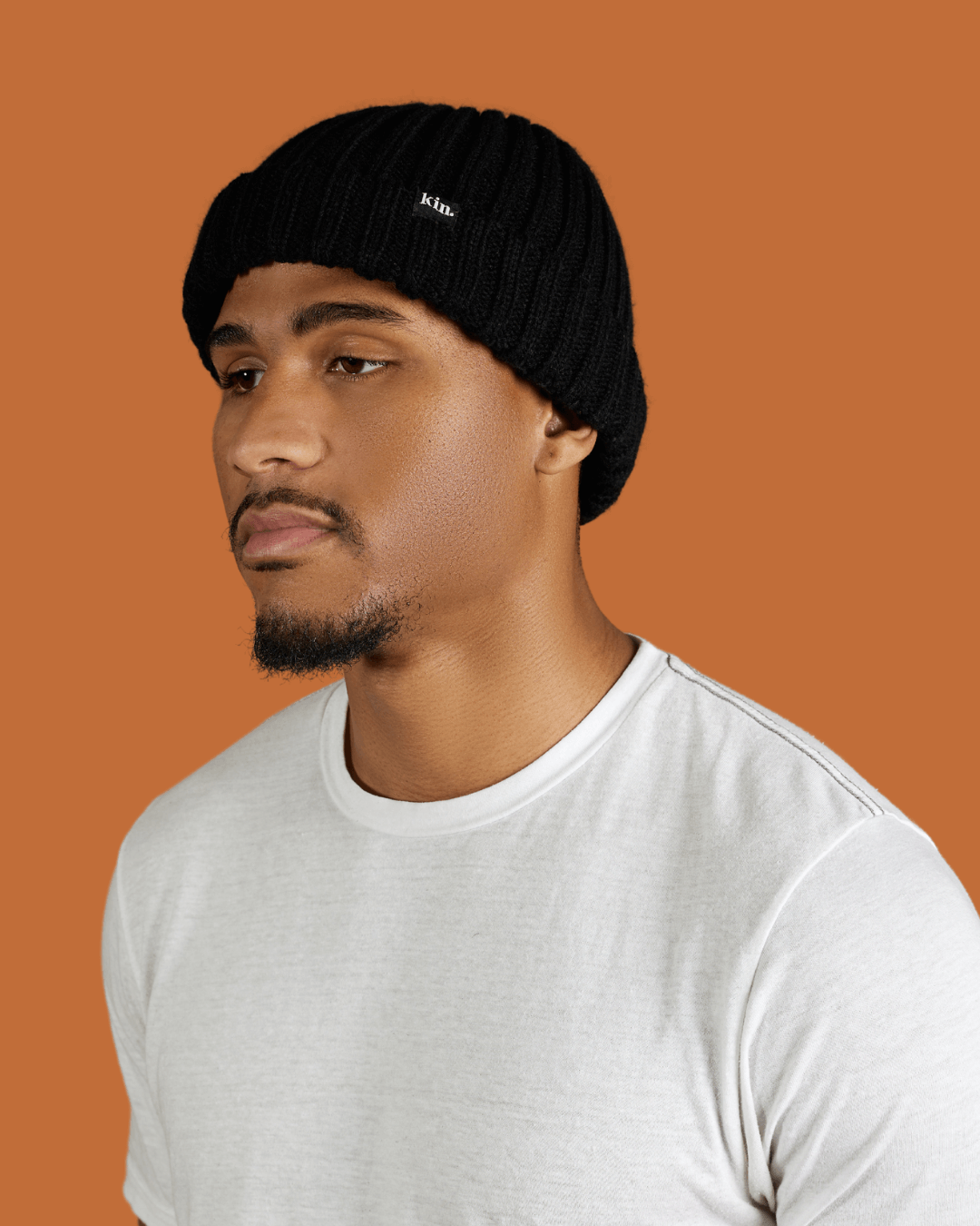 Black Short Satin Lined Beanie