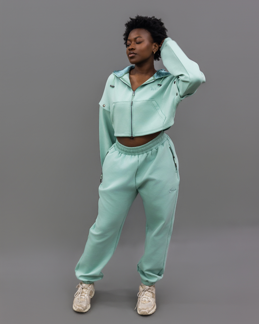 Seafoam Green Convertible Zip Up Travel Set