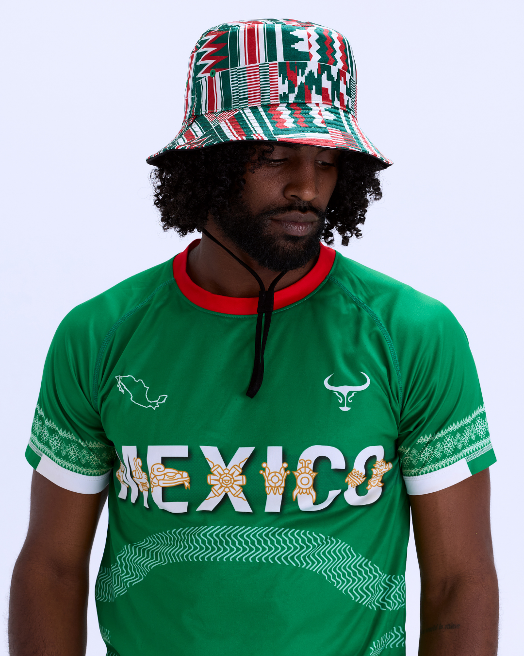 Evergreen Kente  Reversible Satin Bucket Hat
