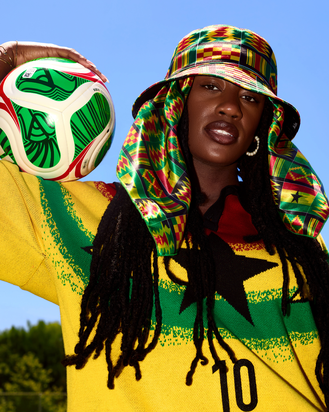 Ghana Reversible Satin Bucket Hat