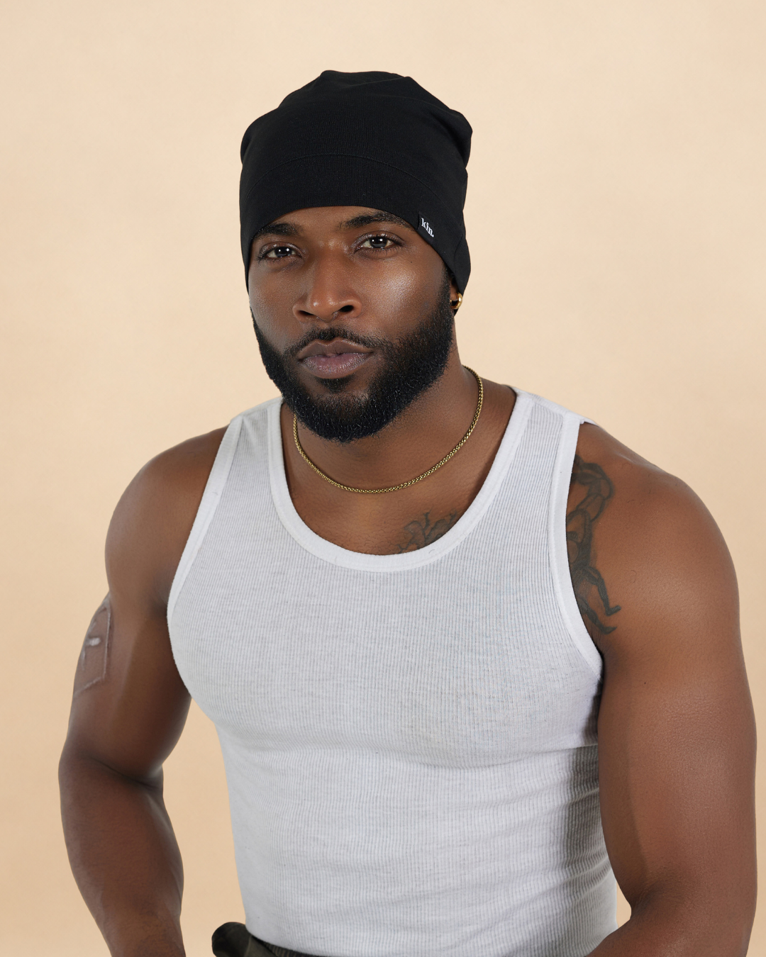 Black Satin Lined Skull Cap Set of 2