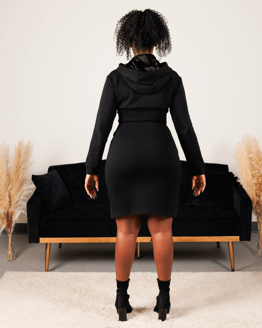 navy blue dress for baby girl Elainilye Fashion Women's Dresses Casual Long Sleeve Dress Solid Outing Hooded  Dress A Line Dress,Brown main image 0
