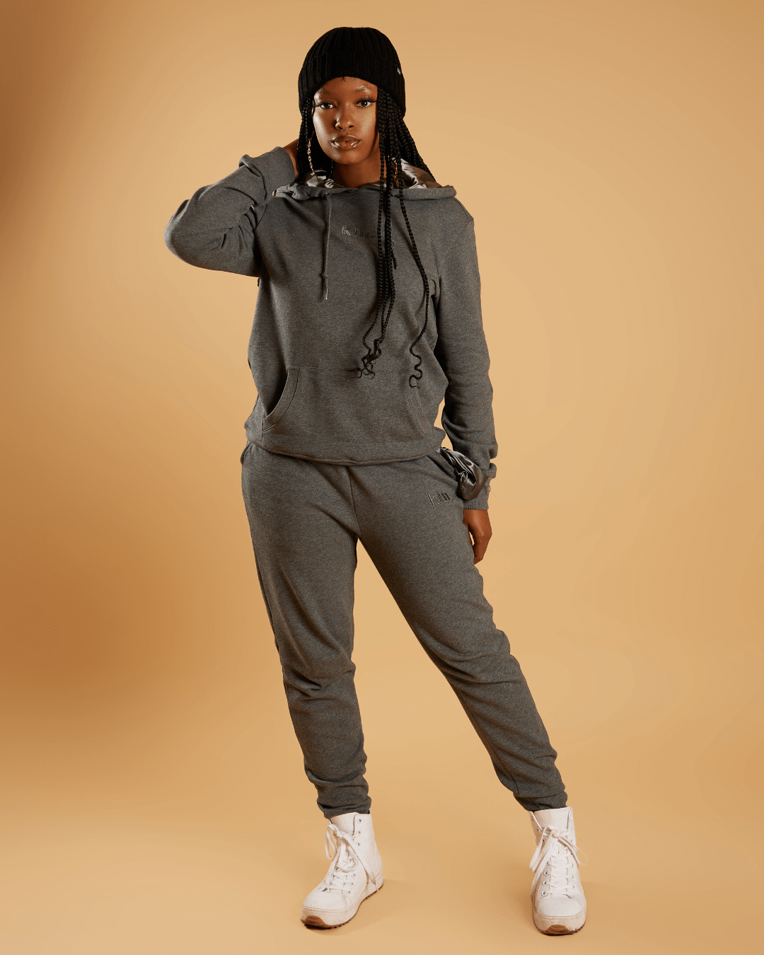 Cool Grey Thin Pullover Set