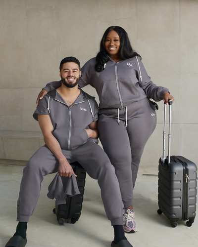 Taupe 2-in-1 Zip-Up Set - KIN Apparel