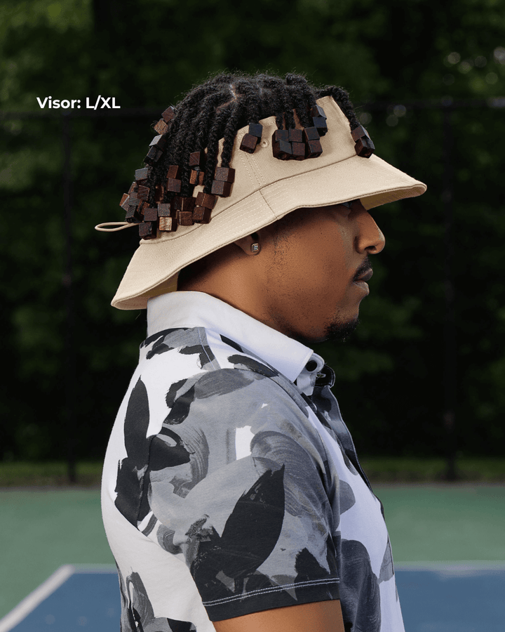 ★VARZAR★ Fur Long Label Solid Drop Bucket Hat Light Khaki Designer fashion, Seoul-fully created | W Concept