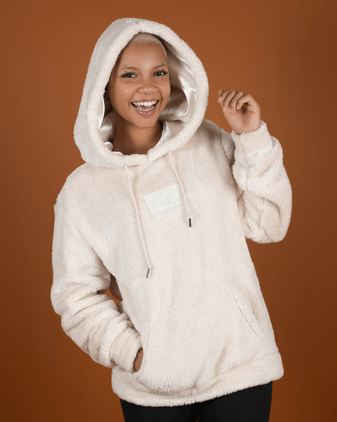 Butter Cream Thin Teddy Fleece Pullover