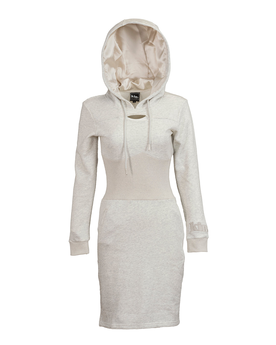 sachin and babi light blue dress Long hoodie dress gray main image 0