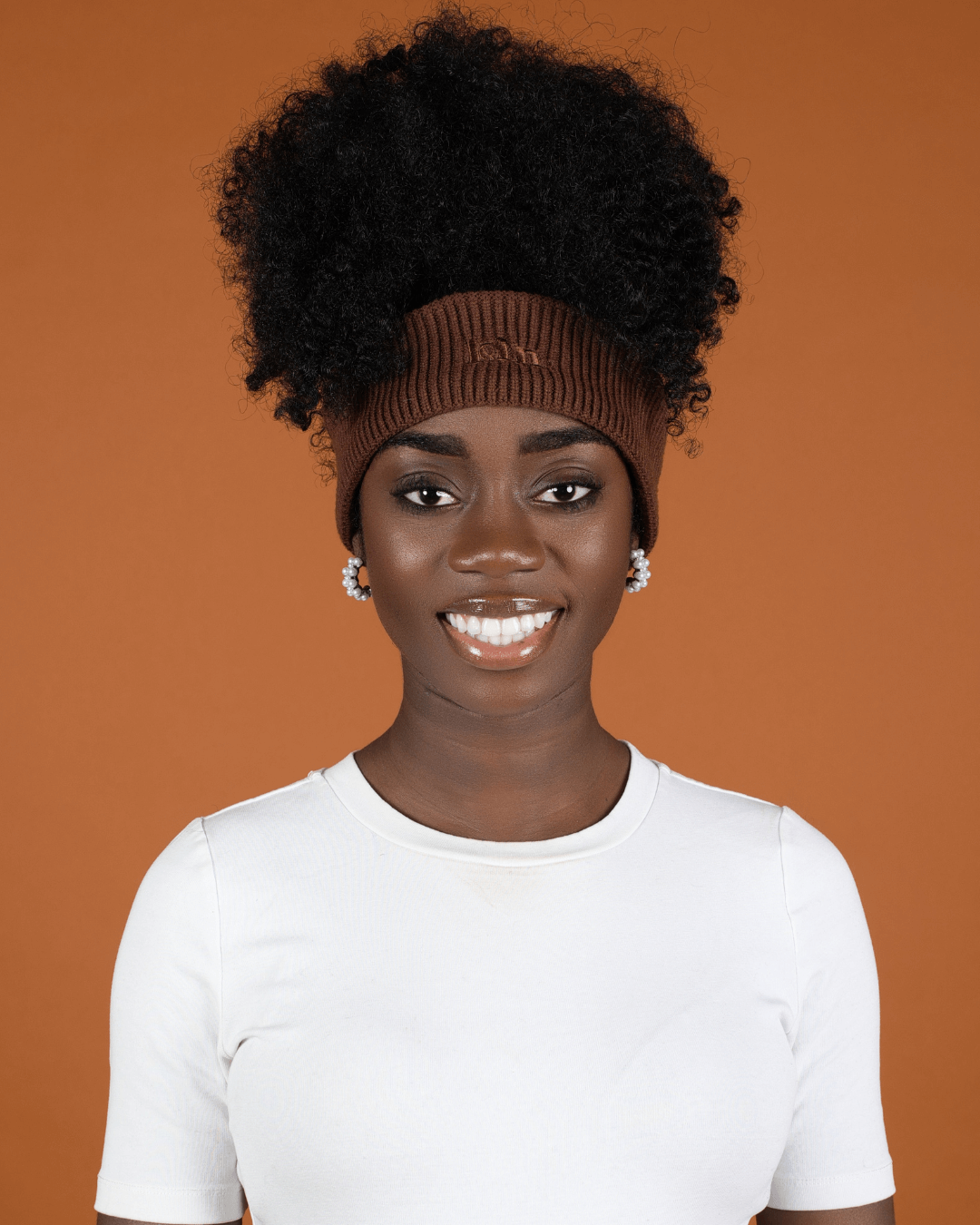 Brown Satin Lined Headband