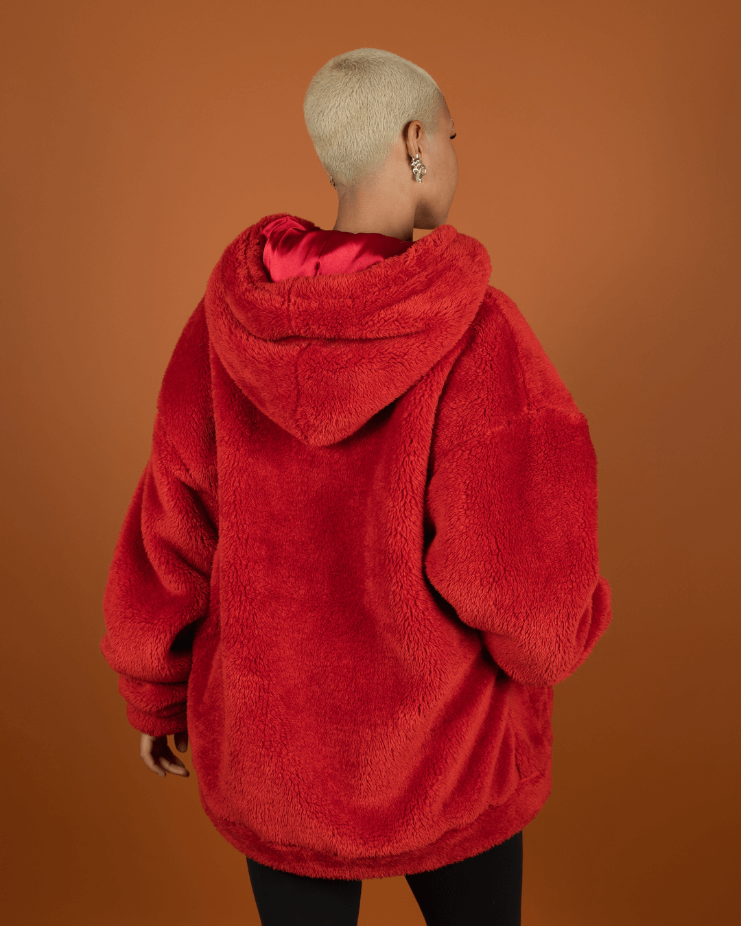 Padded Teddy Zip-Up Sweatshirt 関税込 TERRY MENS RELAXED ZIP UP HOODIE | OXIDE