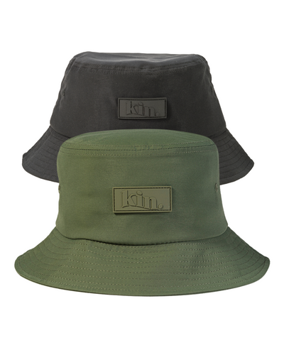 Black and Green Bundle of 2 Waterproof Satin Lined Bucket Hats - KIN Apparel
