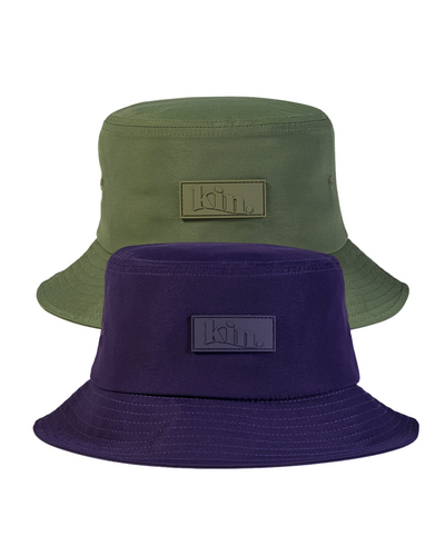 Green & Purple Bundle of 2 Waterproof Satin Lined Bucket Hats - KIN Apparel