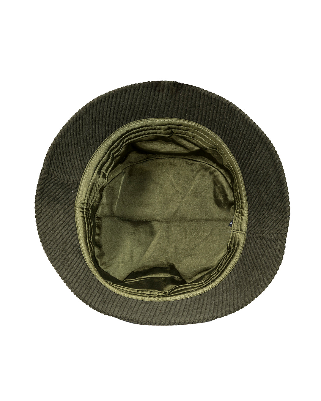 Olive Green Corduroy Satin Lined Bucket Hat