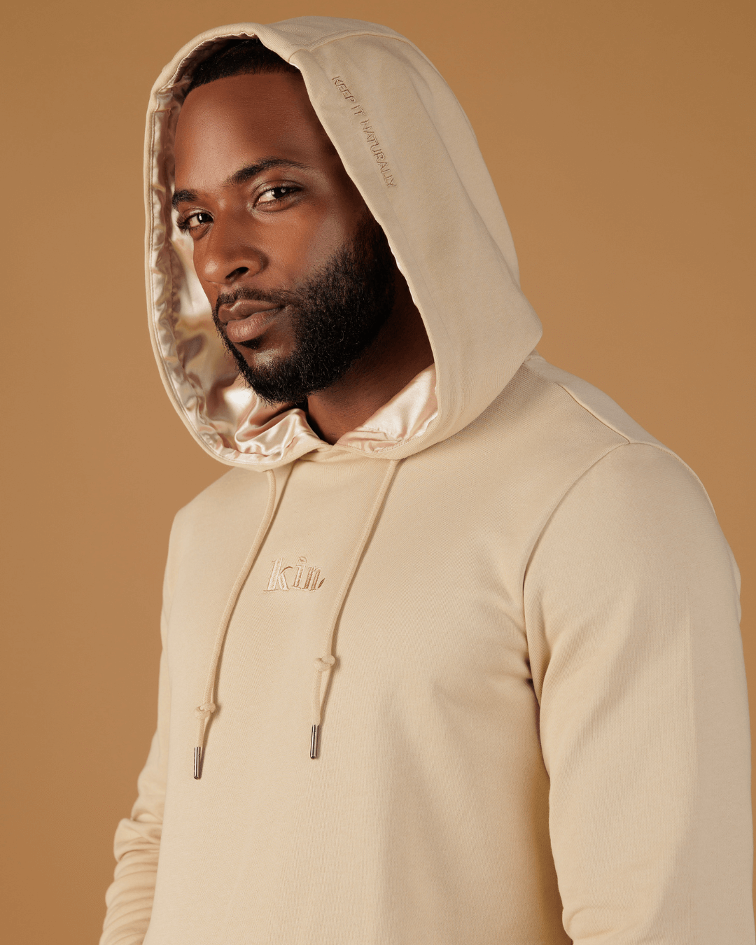 Desert Sand Thin Satin Lined Hoodie
