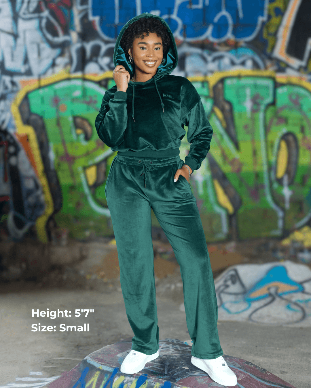 Green velour sweatsuit online