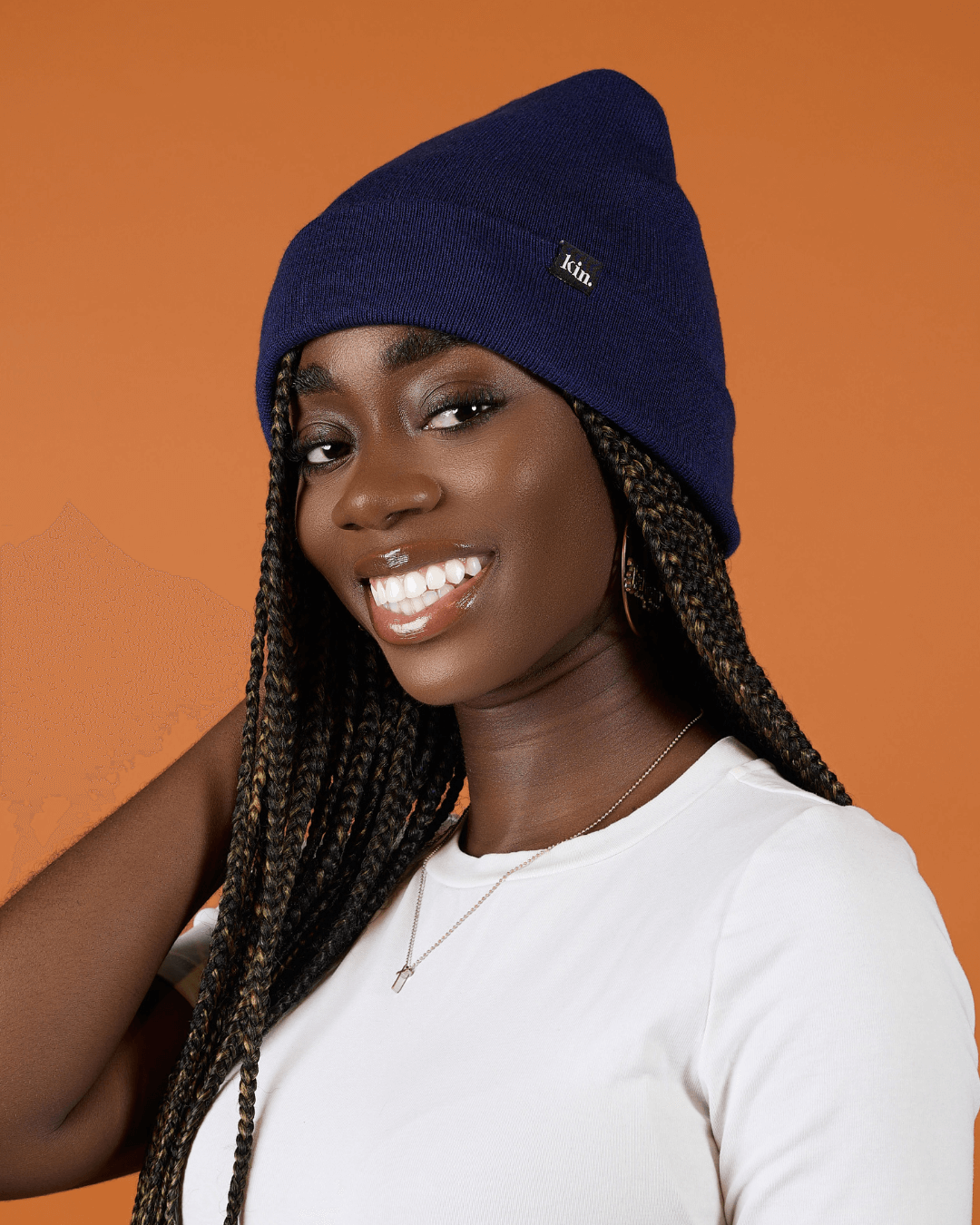 black jersey satin lined beanie sold out final sale $ 35 . 00