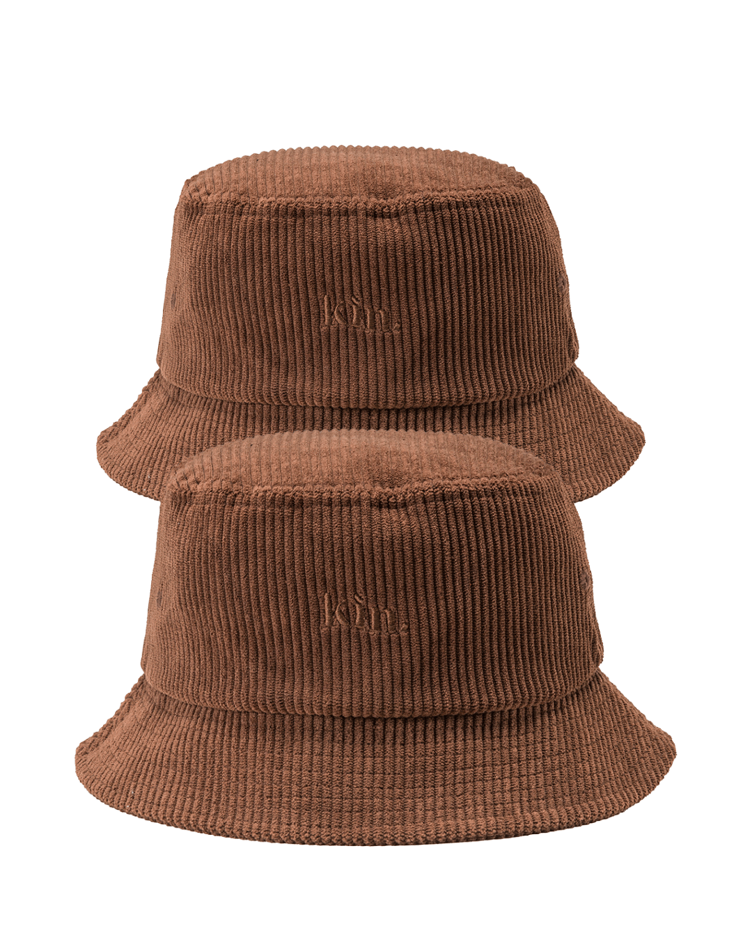 Crimson Orange Corduroy Satin Lined Bucket Hat