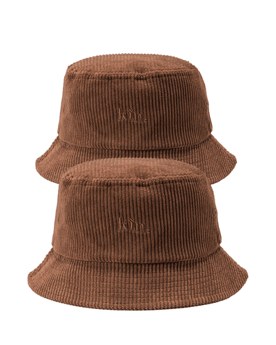 Bundle of 2 Brown Corduroy Bucket Hats - KIN Apparel