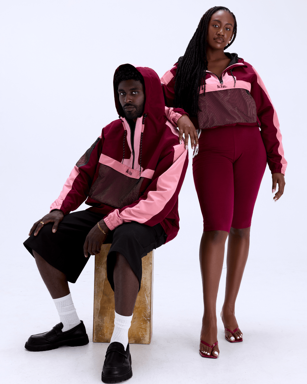 Maroon Satin Lined Windbreaker