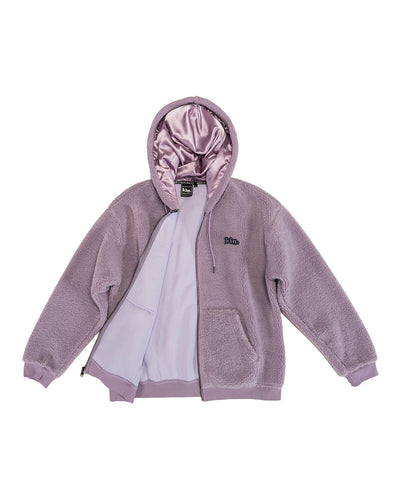 Lavender Sherpa Zip Up Hoodie - KIN Apparel