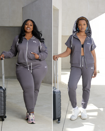 Taupe 2-in-1 Zip Up Set - KIN Apparel
