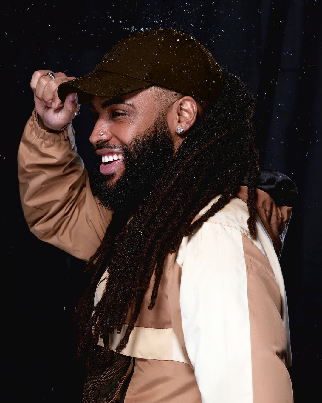 black waterproof satin lined dad hat final sale $ 48 . 00 4800 4800 false