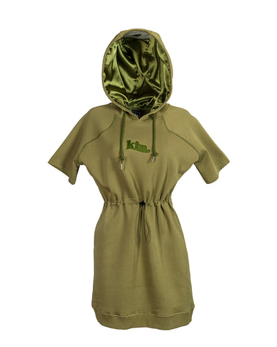 Green Adjustable Everyday Hoodie Dress - KIN Apparel