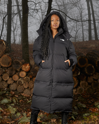 Black Pepper Long Utility Puffer - KIN Apparel