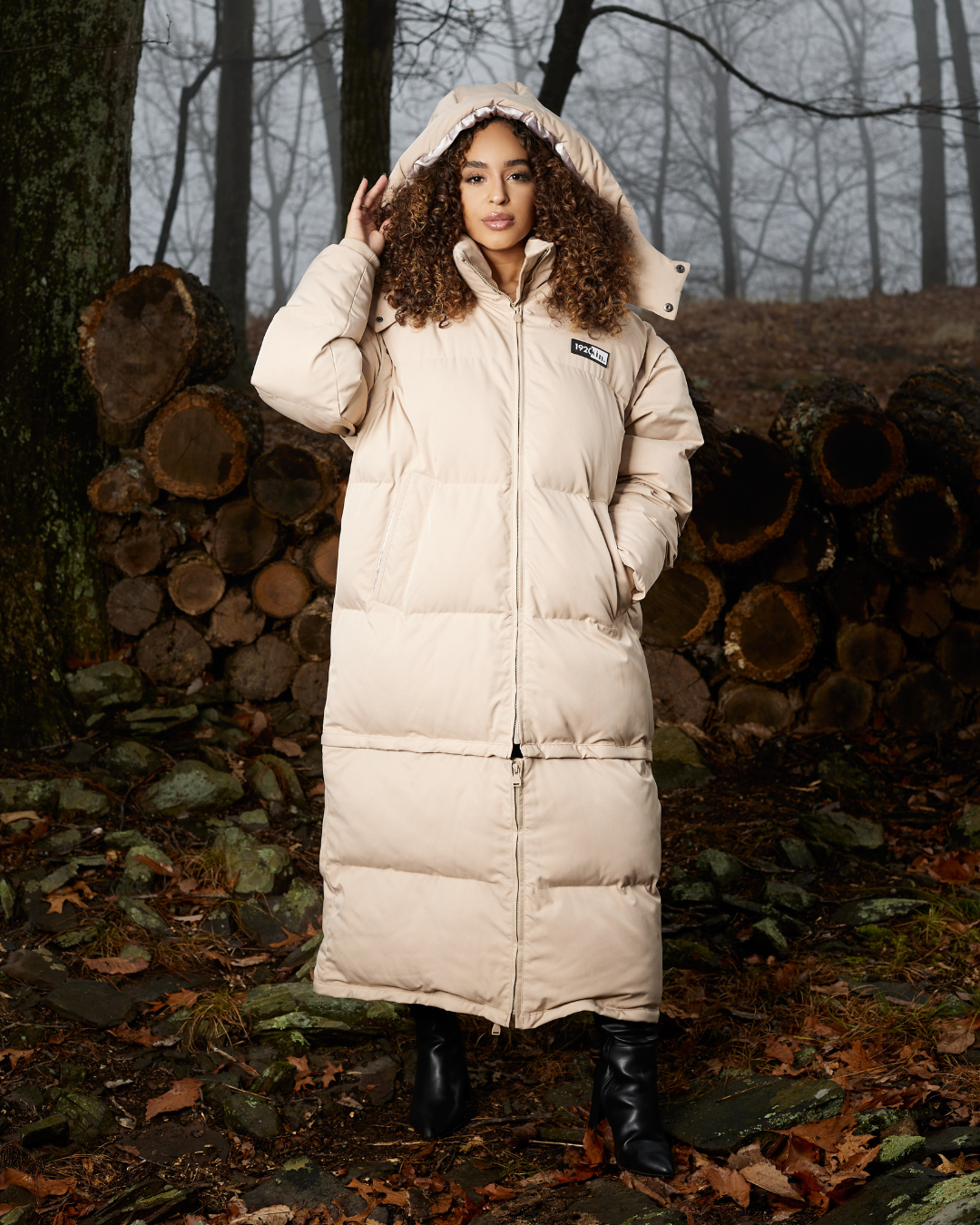Womens tan 2025 puffer coat