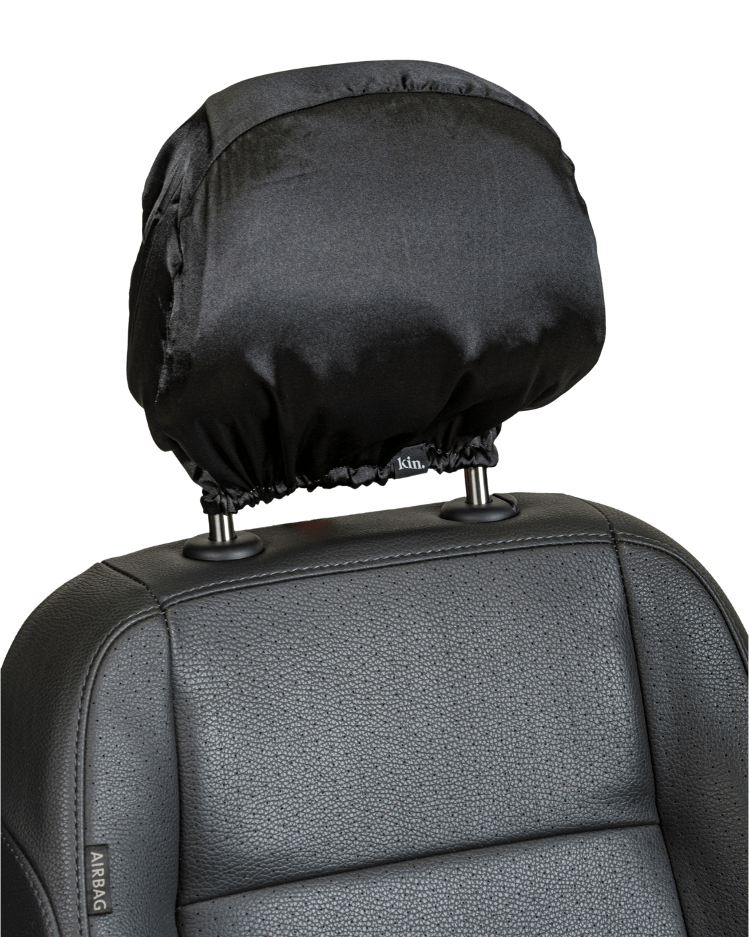 Grey Satin Car Headrest Cover (Pack of 2) | KINApparel