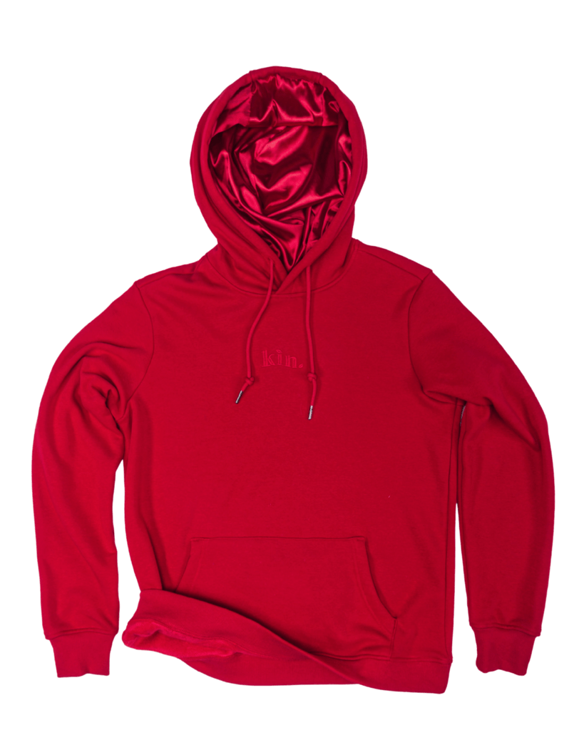 Thick red hoodie sale