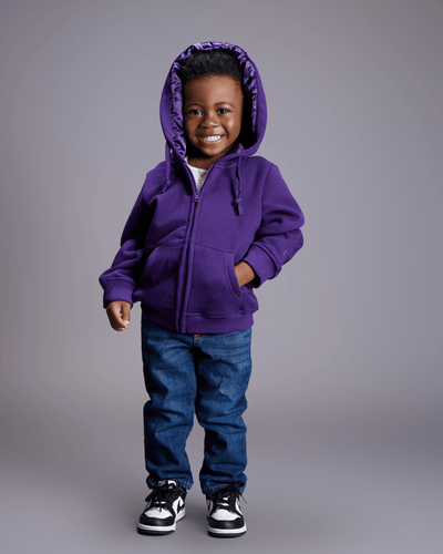 Purple Thick Zip Up for Kids - KIN Apparel