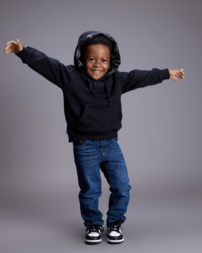 Black Thick Pullover for Kids - KIN Apparel